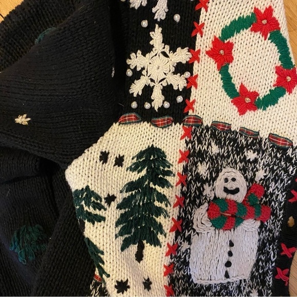 DESIGNER’S Originals Studio Brand Christmas Holiday Sweater Cardigan Medium - Picture 5 of 6